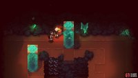 From there, you can push the other block into the hole in the ground.