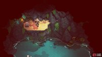 You should land on the high ledge in the cave, where you can loot the chest.