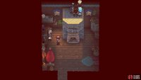 It will put you on top of the oven, where you’ll find a chest.