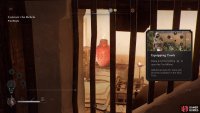 Inside, you’ll need to throw a knife at this explosive jar through the bars.