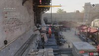 Assassinate the guards on the scaffolding before going through the hole.