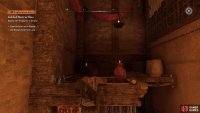 Climb the barricade to reach the fire pots, and take one down by pressing crouch.