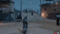You may need to roam the main streets to find the NPC wandering alongside some guards.