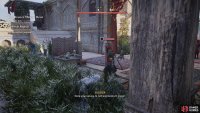 Head up to Hammam’s roof and use the flower bed to pickpocket the guard without alerting him.