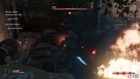 Follow the western quest marker and use the fire pot under the tent on the back wall to kill him.