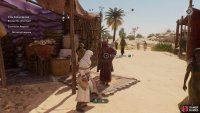 Pay off the group in front of the Caravanserai to sneak in.