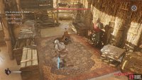 You will need to pick the scholar up when you find him in the tent.