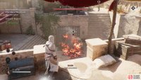 Once the Slave Merchant walks beside him, throw a knife into his back to make them explode in flames.