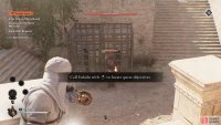 Make your way to the rooftop directly above the cages with the fire wielder staring into them.