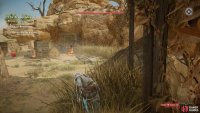 Use the grass path to the right of the cart to sneak to the trade delegate’s cage.