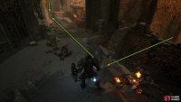 At the top of the stairs, jump over the gap, and take the path to your right. Follow this until you reach the streets then go through the doorway.