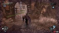 Go through the door, and then turn left at the end.