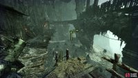 Enter the Umbral Realm and take the ladder down. Then, when you’ve got the bowl, climb the ladder on the other side.
