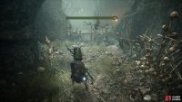 Walk to the end, defeat the enemies, and go across the small bridge.