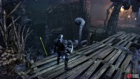 Just before the second bonfire is a bridge. Drop to the left in the Umbral Realm.