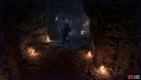 Break the barricade to your left, and follow the tunnel to this location. Winterberry will be in the camp…if she’s still alive.