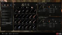 This will bring up the equipment you can upgrade. The Vigor cost will be underneath the weapon.