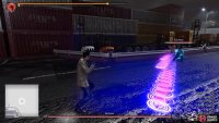 The energy rings he shoots will explode if they hit you.