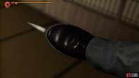The second miniboss has a knife hidden in his shoe.