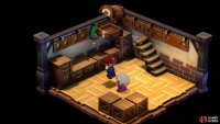 Do as the NPC says and jump up to find a hidden treasure chest