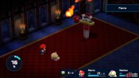 and a second targeted flame ball attack that can be blocked.