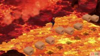When you’re done shopping, leave Cinder Mart and complete one more platforming section to advance to the end of Barrel Volcano.