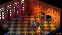 Escape attention, then jump up and knock down a Mario doll,