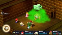 Bowser’s Poison Gas is really strong against Belome, and should be reapplied throughout the battle.