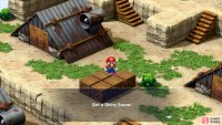 Trade the fireworks to the small mole hiding behind the boxes in the center of town to get the Shiny Stone.