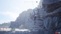 This leads to some grappling points that go to the Cactuar Rock.
