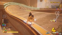 The sharp turns near the end of the third race make it easy to fall off the track.