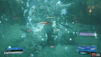 Crystal Eruption will hit in a big circle around the Mythril Golem, but you can block it.