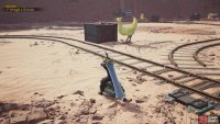 When the chocobo looks away again, pull a lever to switch the tracks,