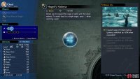 Linked sockets allow support (blue) materia to be equipped and alter or enhance adjacent materia.