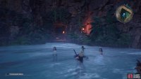Swim to the south to find a small cave with a new Cait Sith weapon.