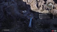 You can cross the little river to find a chest with a Mythril Ore.