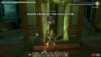 You’ll find Alden in the sarcophagus on the wall in the final room.