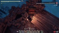 From the top of the tower, go down the hole next to the chest, then the next hole, then down the ladders.