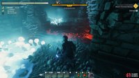 Be careful of the lava when crossing the bridge.