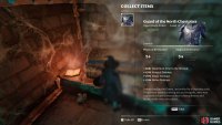 Loot the Guard of the North Chestplate from the glowing stone coffin in the crypt.