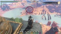 Step 1: Glide west across the Shroud to the mountain marked in the circle. Make sure you have plenty of stamina!