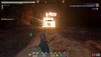Run through the encampment and exit from the other side.