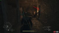 The beggar runs into this house and locks the door behind him. He will stay inside temporarily, so hang around until you can enter and get his Beggar Garb.