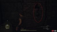 Look for weak points in sections of walls which you can break through to escape.