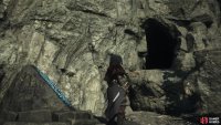 and follow it until you find the Riftstone of the Straightforward. The entrance to the cave is just to the northwest.