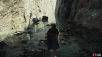 Fight your way through the cave until you reach a mountain stream, where you’ll find two chests - the ornate chest houses a Hunter’s Bow.