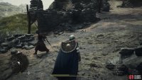 Look for Sigurd wandering around the water-well in Melve after the dragon attack.