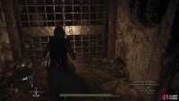 Go right at the first fork to find a locked door.