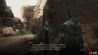 Follow the main road south and chat with Seferinno to learn about the bandit attacks,