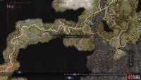 The location of the Putrid Cave, where Rodge can be found, east of Checkpoint Rest Town.